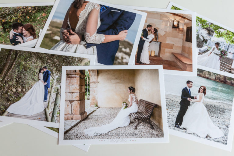 Bodas 2018, caja de fotos papel algodon